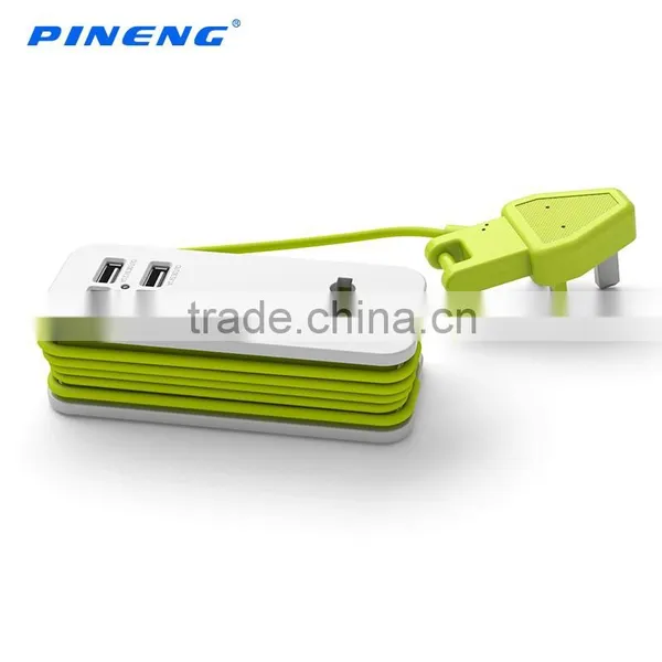 UK Extension Socket With 4 USB Outputs Wall Charger Plug photo-4