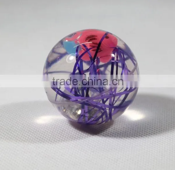 55mm Lucency Fish Crystal Led Flashing Light Bouncy Ball Baby Kids Toys Water Ball photo-6