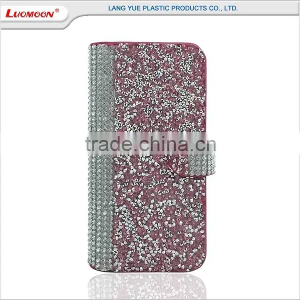 Oem Bling Diamond Flip Leather Phone Case For Iphone 5 5s 6 6s 7 photo-2