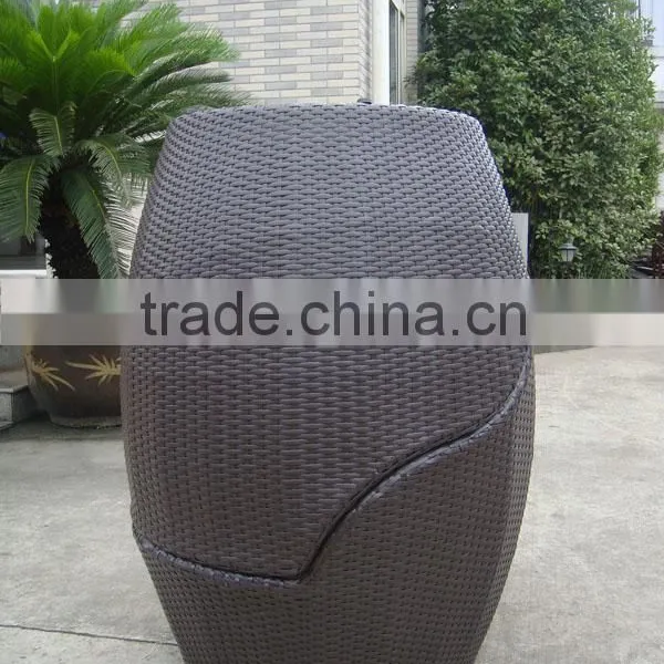 Patio Egg Shape Stacking Set Poly Rattan photo-3