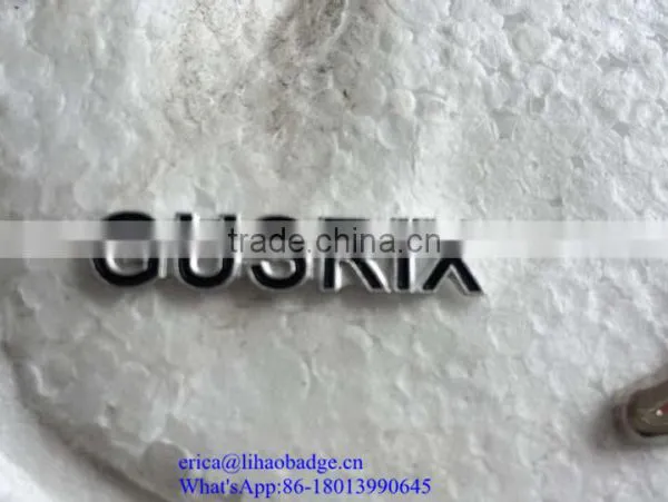 Die Cutted Letter Embossed Metal Stickers photo-3