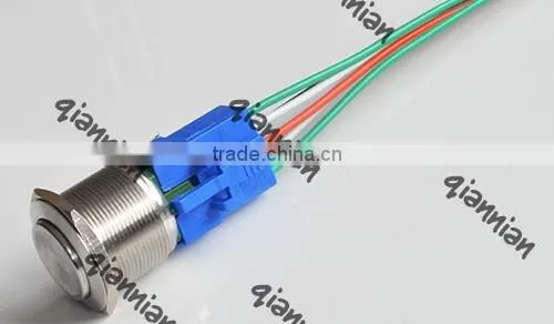 25mm Push Button Switch With Connector , Switch Socket With Cable photo-2