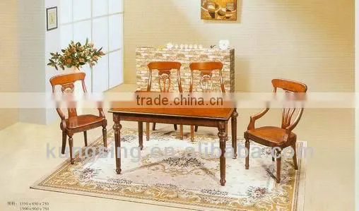 Dining Table and Armrest Dining Chairs Set