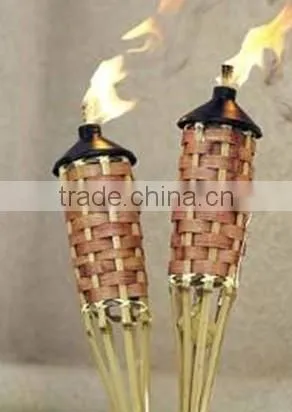 FD-008 Green Material Colorful Bamboo Oil Lamp Garden Torch photo-3