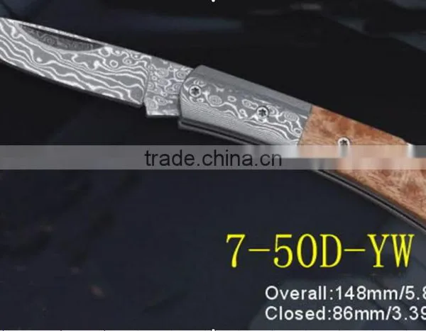 Stainless Steel 1pc Damascus Laguiole Folding Knife photo-4