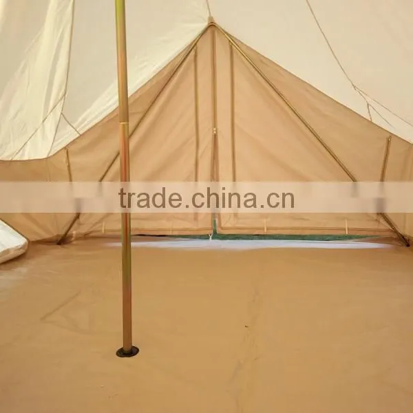 Beige Color Customized Tulip Bell Tents Camping Cotton Canvas Bell Tent photo-5