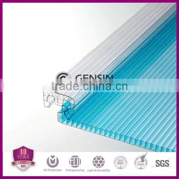Four Wall Rectangular Structure U-lock Polycarbonate Hollow Sheets / Multi-wall pc Sheet/pc Panel photo-6