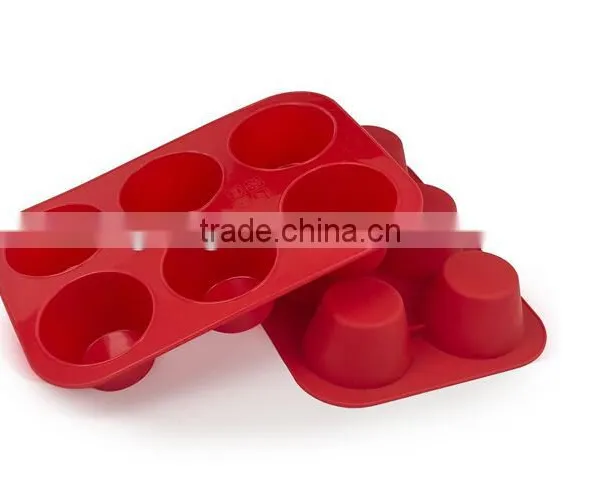 6 Cavity Silicone Jumbo Muffin Baking Pan photo-3