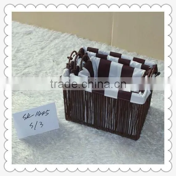 Newest Design Square Antique Handmade Natural Material Willow Basket photo-6