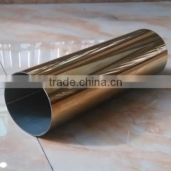 304 Golden Decorative Stainless Steel Pip Tube in Good Price photo-3