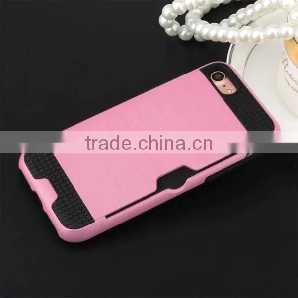 Drawbench Phone Shell Card Slot Back Cover TPU + PC Phone Case for IPhone 7 photo-4