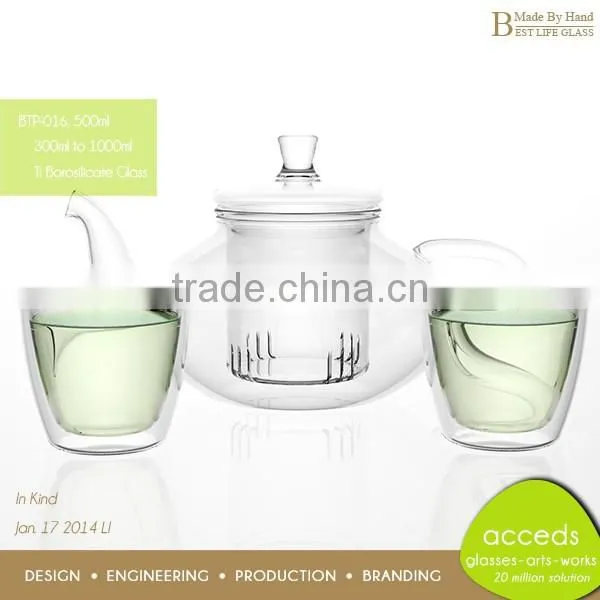 Creative Microwave Pyrex Glass Heat Resistant Tea Pot Set Arabic photo-3