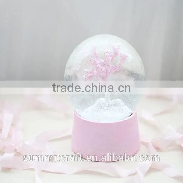 Custom Decorative Cherry Tree Snow Globe With Blowing Snow photo-2