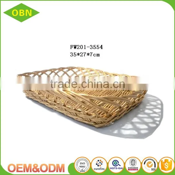 Cheap Woven Decorative Tray Wicker Fruit Basket photo-3