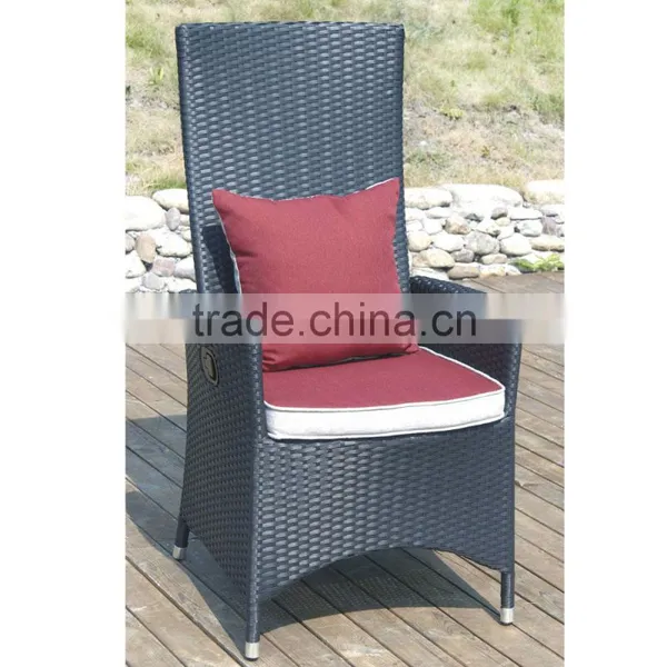 Adjustable Rattan Chair With High Back And Cushion photo-4