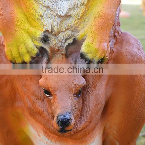 Resin Outdoor Animal Statues Fiberglass Kangaroo Sculpture for Sale photo-5