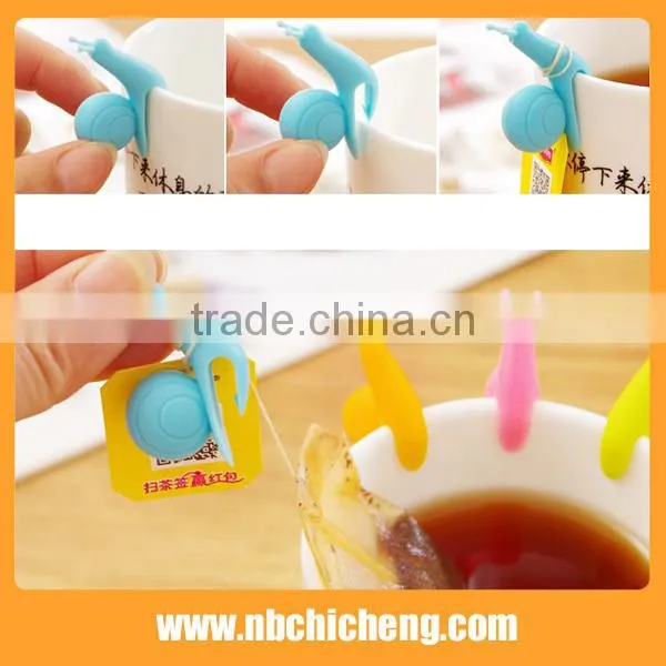 Creative Style Eco-friendly Silicone Tea Cup Clip/Tea Bag Holder/Tea Bag Clip photo-2