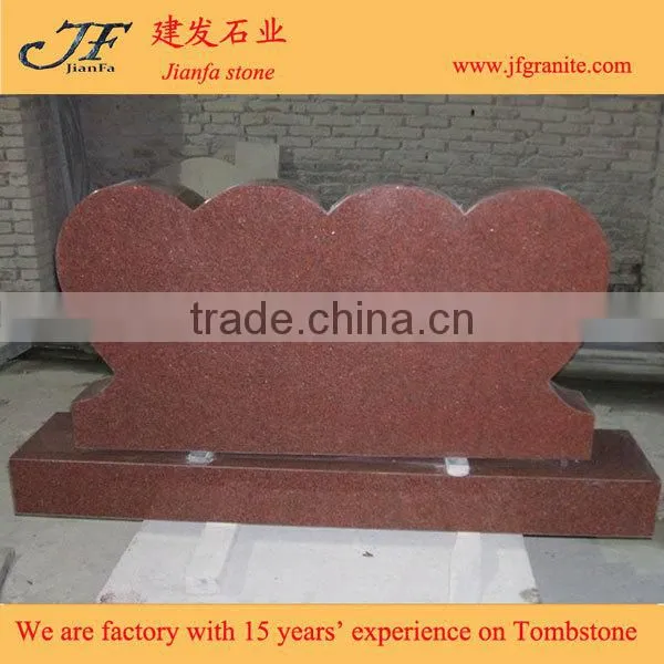 Simple Design Unique India Red Granite Headstone photo-3
