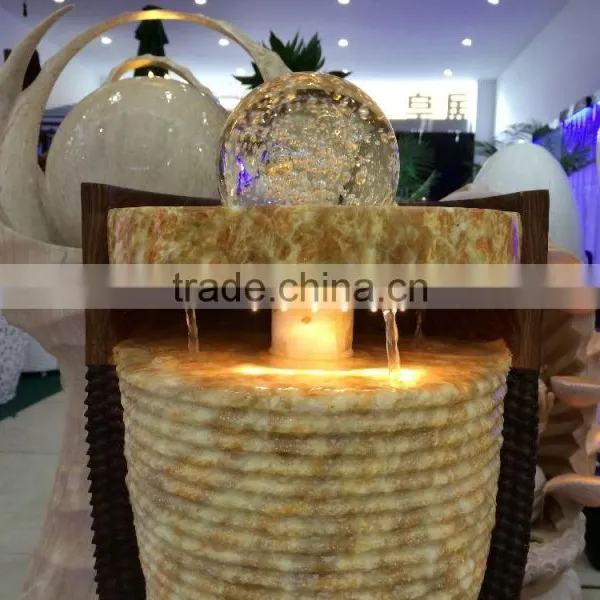 Led Lighting Artificial Resin Water Fountain / Indoor Outdoor Decoration photo-5