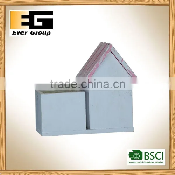 Home Decrative Wooden Bird House Wooden Flower Pots photo-2