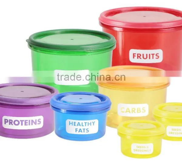 2016 as Seen on tv Colorful 7 Piece Food Storage Box Portion Control Food Containers With Lid photo-2