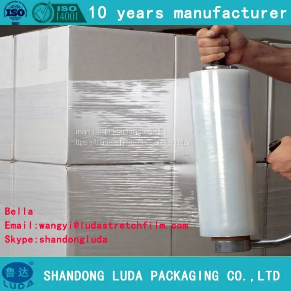 Factory Wholesale Anti Tear Transparent LLDPE Plastic Protective Stretch Wrap Film Roll photo-3