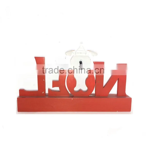 2017 NOEL Deer Print Letters Tabletop Decoration Native Christmas Decor photo-2