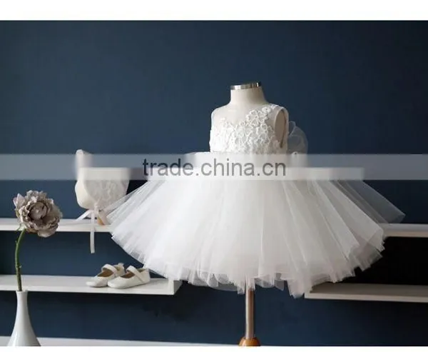 Baby Girl Pageant Wedding Dresses Infant Princess Little Girls 1 Year Birthday Party Dress Newborn Christening Dresses For Girls photo-6
