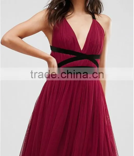 Guangzhou Latest Cheap Clothing Cross Back Maxi Dress Sexy Good Night Photos photo-5