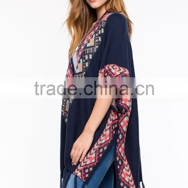 New Style Ladies Fashion Blanket Cape Sweater Wholesale photo-3