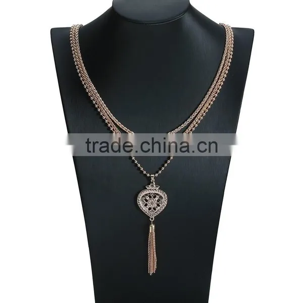 Big Brand ZA Multi Chain Pendant Sweater Necklace Jewelry Hot Sale photo-3