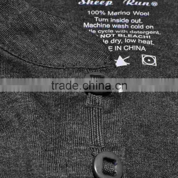 Custom Huntsman Henley Men 100% Merino Wool Jersey Base Layer Long Sleeve Midweight Top Outdoor Sports Athletic TAD Style Clothe photo-5