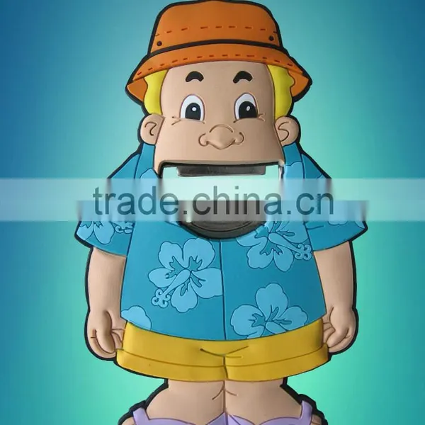 3d Pvc Cartoon Figurine Shape Bottle Opener