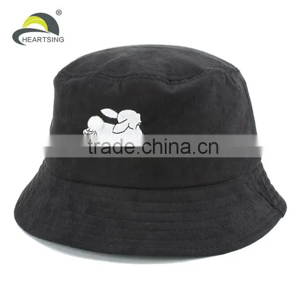 100 Cotton Cheap Black Men Wholesale Custom Embroidered Bucket Hats photo-3