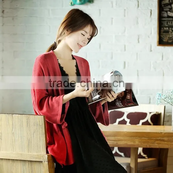 Women Leisure Loose Kimono Cardigan photo-5