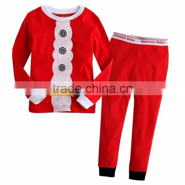 Wholesale Cheap Cotton Kids Christmas Striped Pajamas photo-2