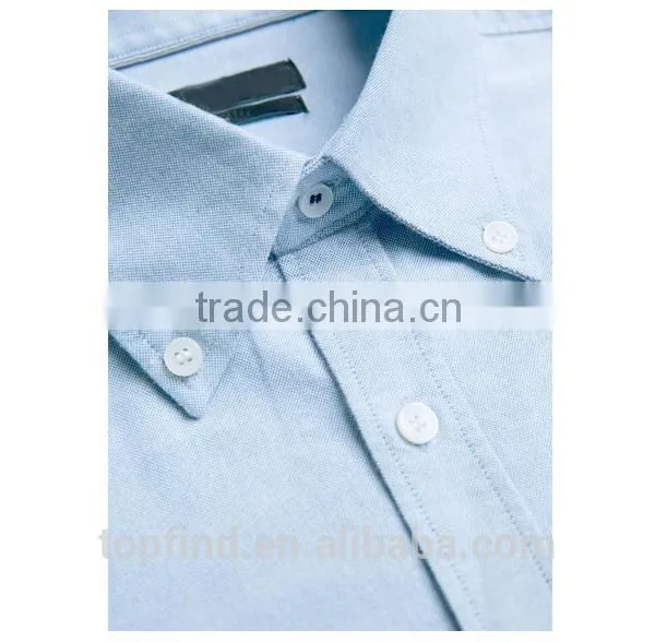 Light Blue Slim Fit Button Down Collar Cotton Oxford Shirt From the Casual Collection photo-2