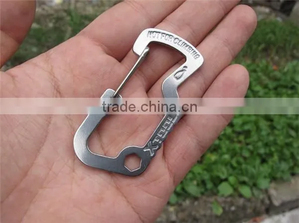 Survival Camping Hiking Outdoor Rescue Gear Mini Carabiner Keychain Multi Tool Kit Key Chain photo-4