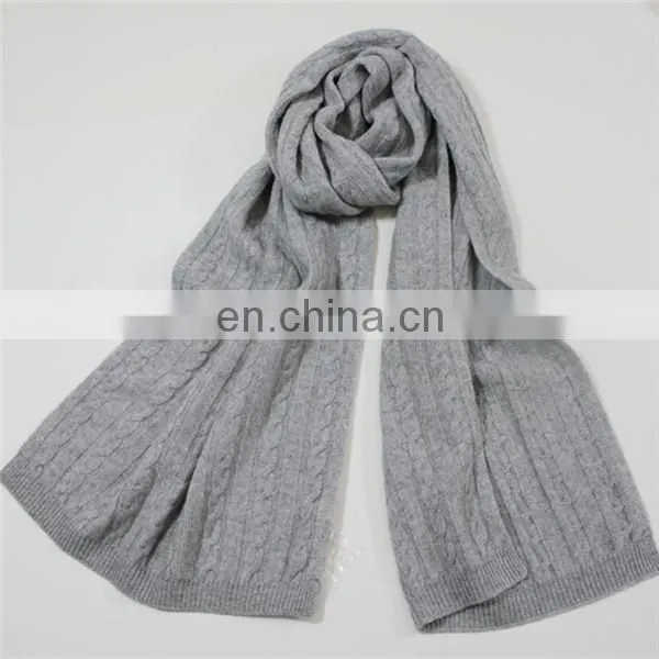 New Fashion Soft Comfortable Cable Knit Cashmere Scarves for Men photo-2