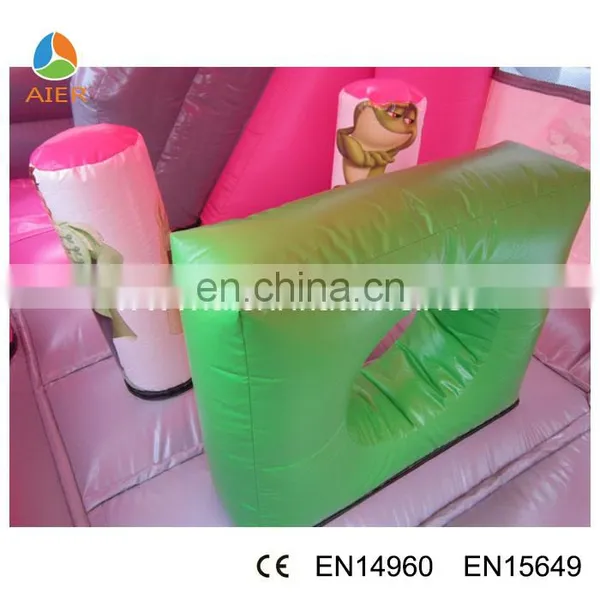 2016 Hot Selling Pink Color Pvc Giant Inflatable Castle Warter Slide photo-5