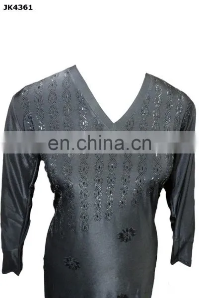 Islamic Clothing Fashinable Abaya / Latest 2017 Black Diamond Stone Work Burkha / Casual Evening Wear Stylish Burqa(dubai Abaya) photo-3