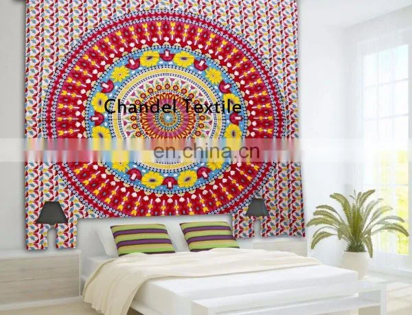 Indian Mandala Tapestry Hippie Wall Hanging Bohemian Bedspread Dorm Decor Art Queen Size Tapestry Wall Hanging Picnic Wholesale