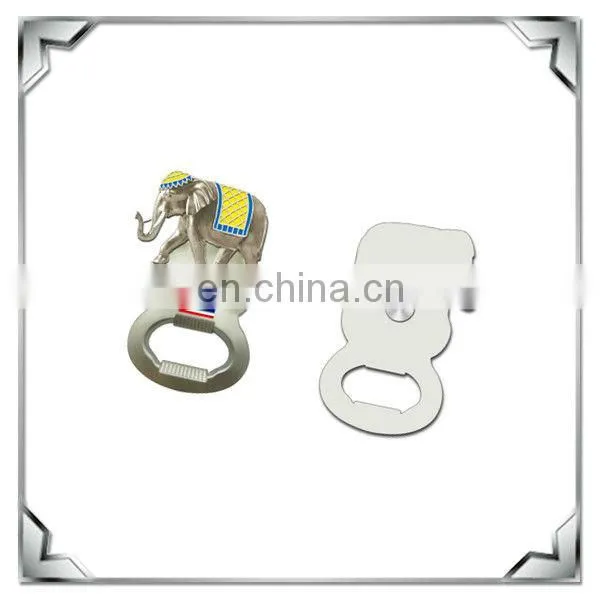 Thailand Elephant Shape Metal Bottle Opener With Fridge Magnet