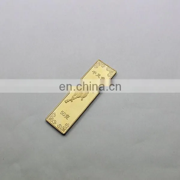 Souvenir Gold Plating Silver Bar Fake Colletctive Gold Bar photo-3