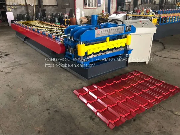 Cangzhou Dixin Metal Roofing Sheet Glazed Tile Iron Sheet Cold Roll Forming Making Machine Price photo-2