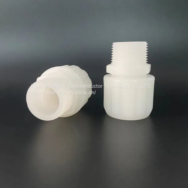 Corrosion Resistant High Temperature Plastic Tube Fittings PVDF Male Connector photo-4
