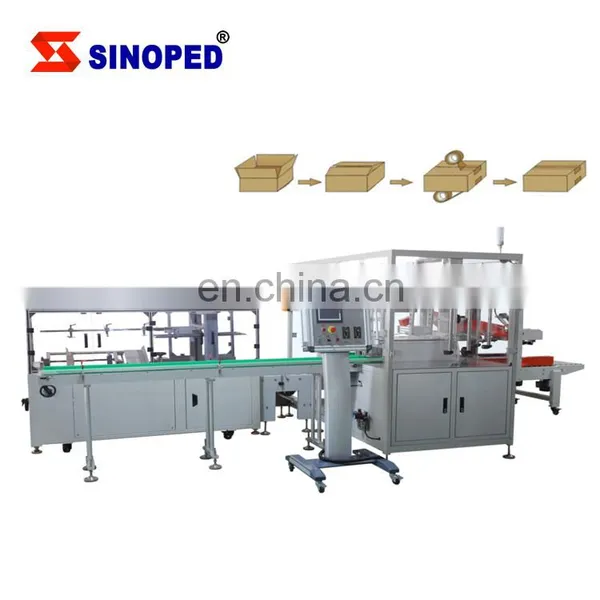 Automatic Hotmelt Or Tape Square Cases Pack Carton Cardboard Box Erecting Forming Machine Carton Erector photo-2