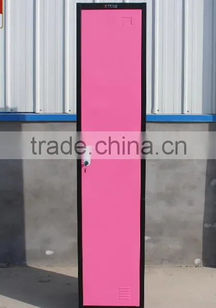 (DL-SL1 ) China Supplier Colorful KD Staff Clothing Single Door Metal Steel Locker /pink Steel Storage Cabinet Clothing Lockers photo-3
