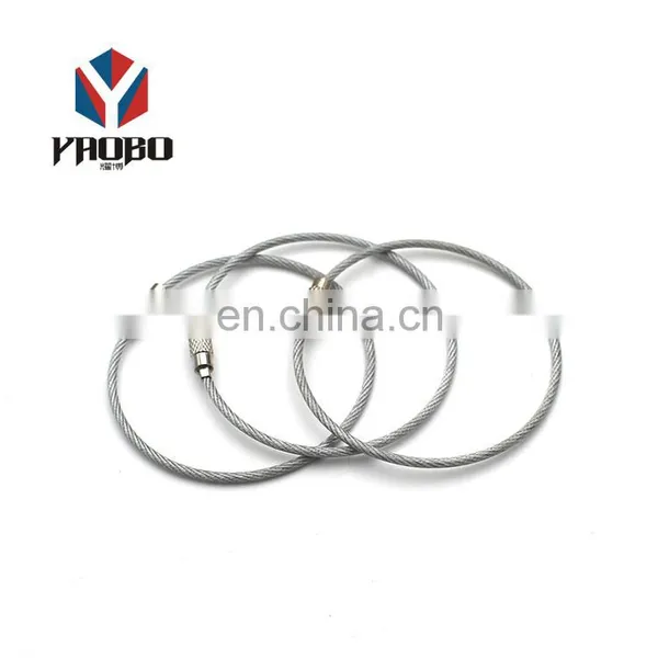 Quality Primacy Wire Keychain Custom Logo Key Ring With Screw Blank Sublimation Keyring photo-5