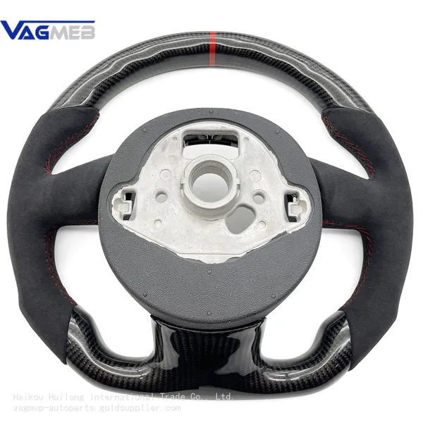 For Audi A3 A4 A5 A6 A7 Q3 Q5 Q7 Alcantara Carbon Fiber MultiFunction S/ RS Logo Steering Wheel Base Assembly photo-4
